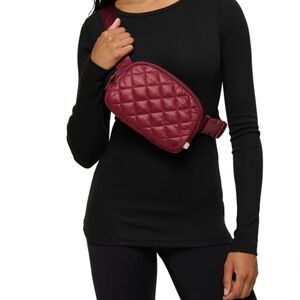 Lole Burgundy wine red Quilted Belt Bag